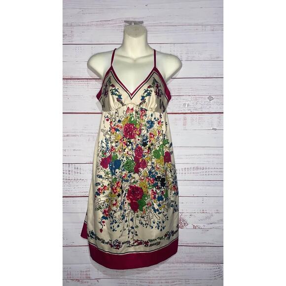 ECI Floral Silk Feel Cami Dress US Size 4 - Picture 1 of 4